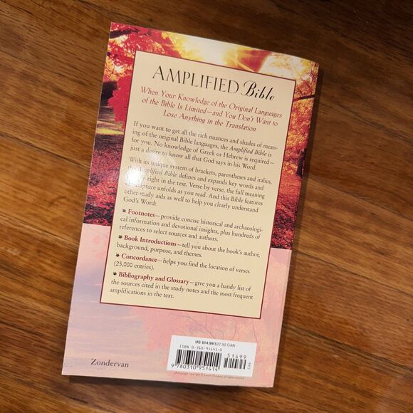 Amplified Bible Zondervan Good Book Paperback - Picture 3 of 8